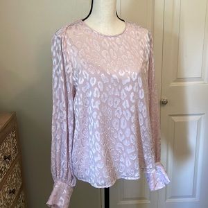 Express Lilac leopard print blouse with camisole